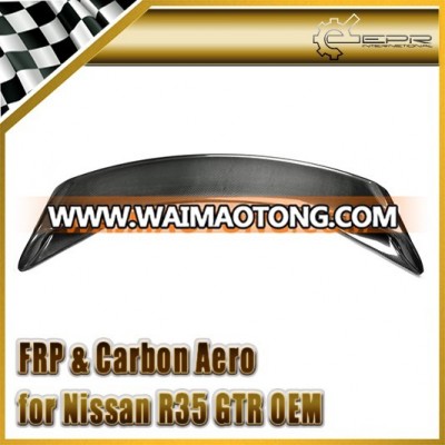 For Nissan R35 GTR GT-R Carbon OEM Type Rear Trunk Boot Spoiler Wing