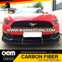 CAR REAL CARBON FIBER FRONT BUMPER LIP SPOILER FOR FORD MUSTANG 2014+