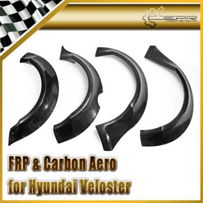 For Veloster Sema Style Glass Fiber Front & Rear Fender Flares 4 Pcs