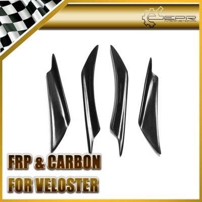 For Veloster Turbo Carbon Fiber Front Bumper Canard (4Pcs)