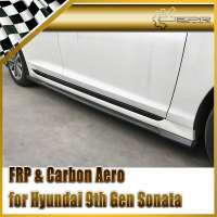 For Hyundai 9th Gen Sonata LF Style Carbon Fiber Side skirt extension Trim (All model)